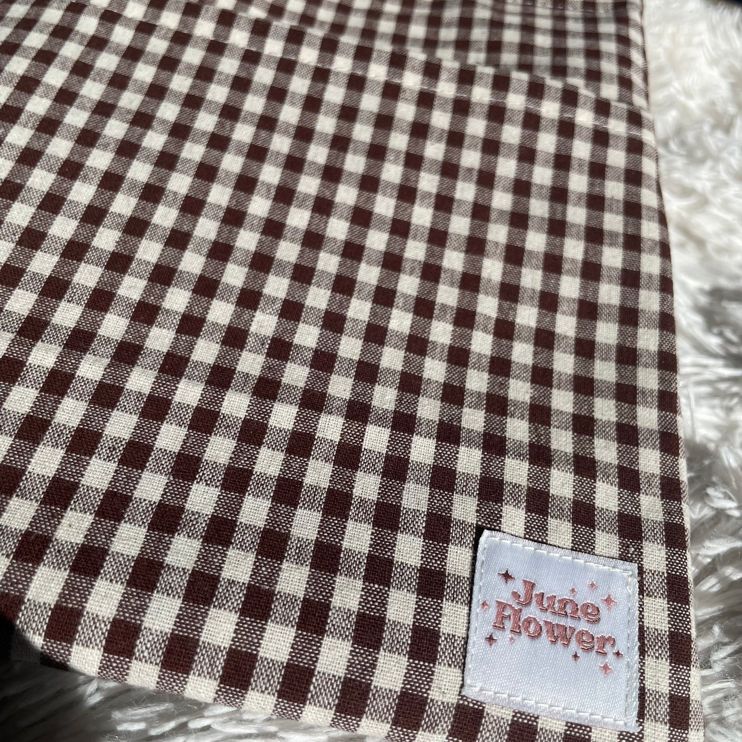 Book Sleeve | Espresso Gingham