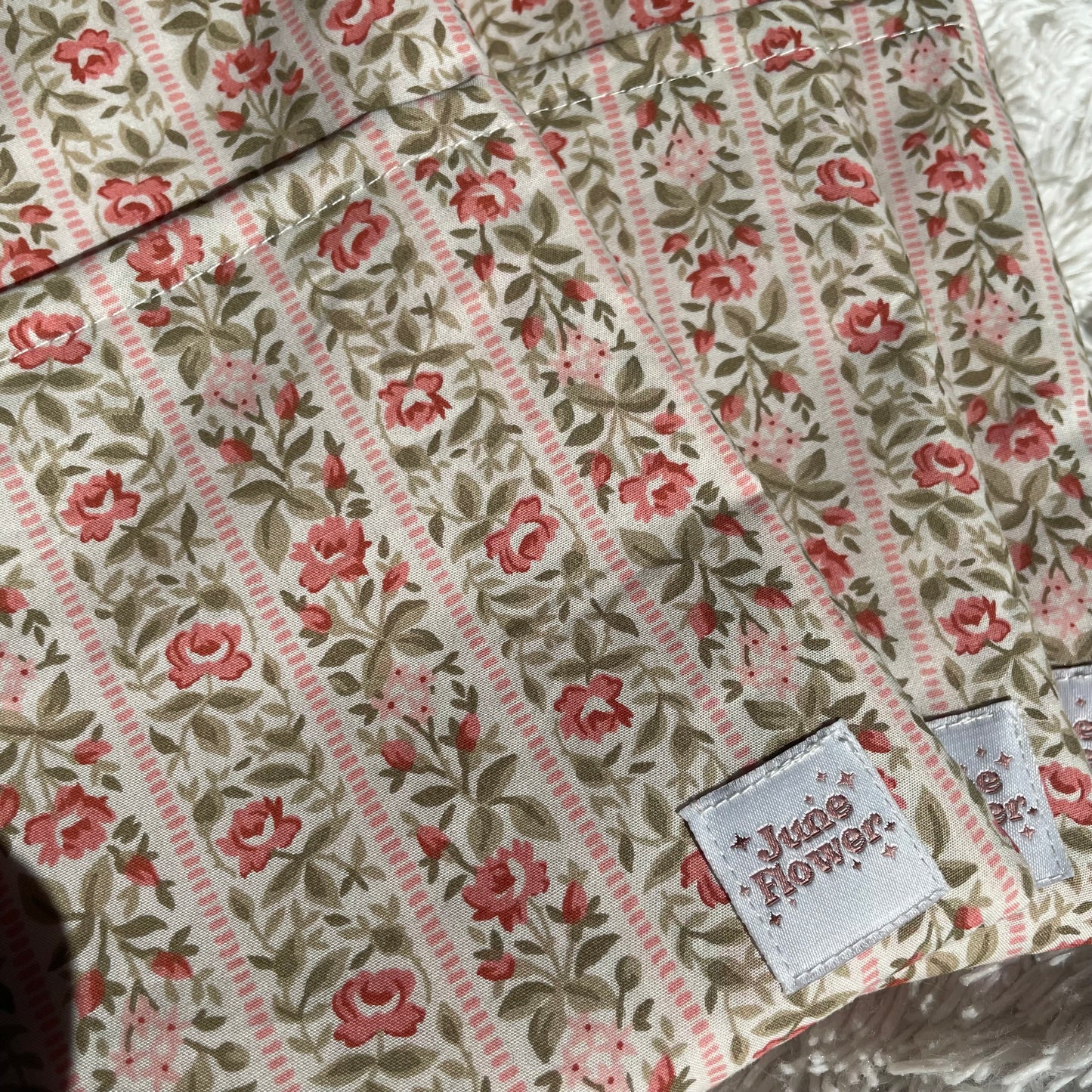 Book Sleeve | Cottage Rose Stripes
