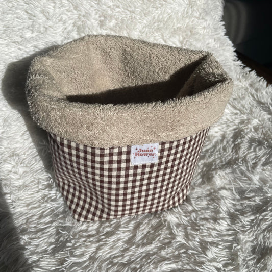 Vanity Bucket | Espresso Gingham