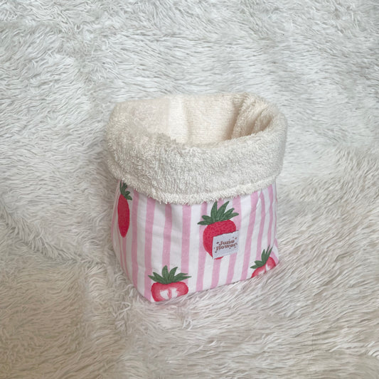 Vanity Bucket | Strawberry Stripes