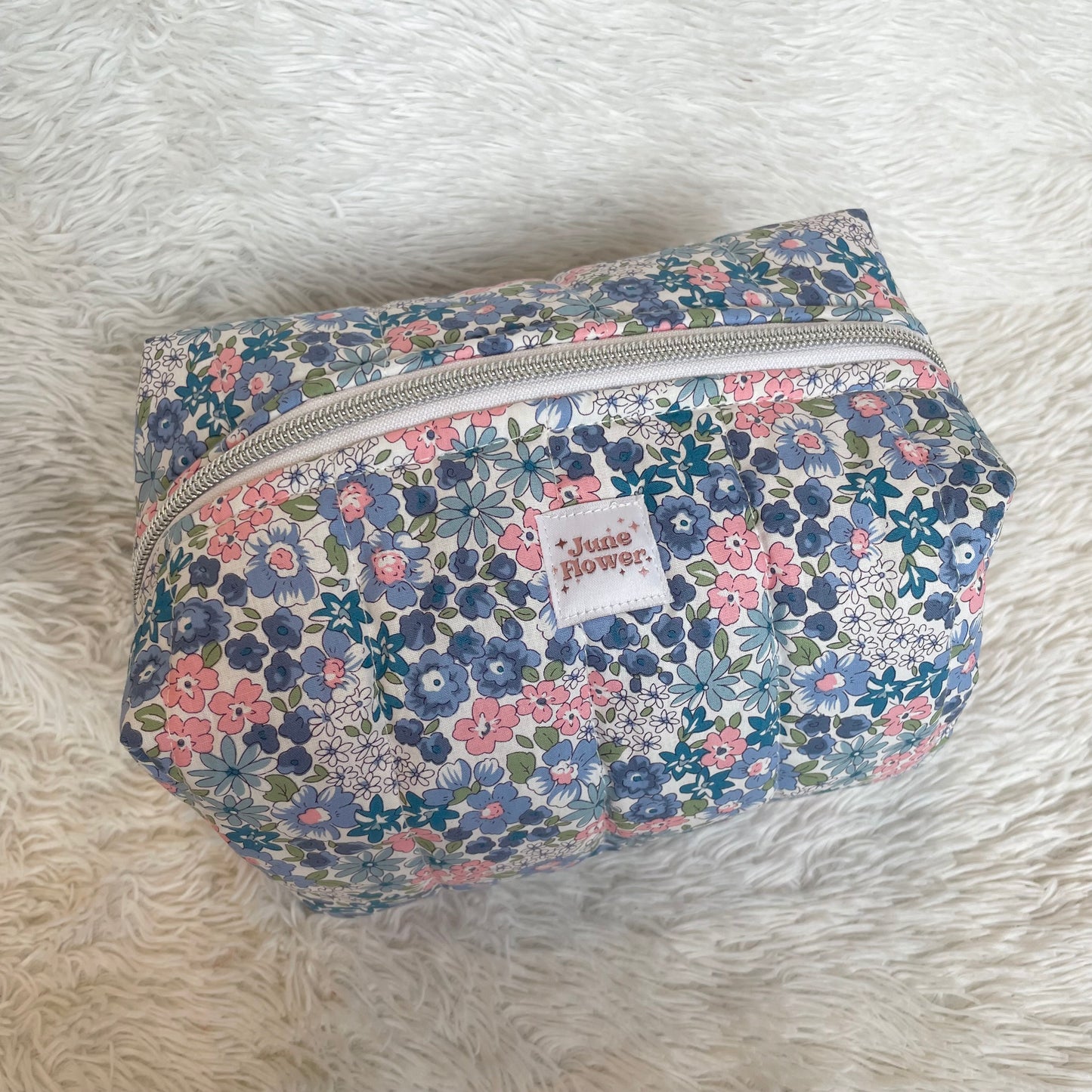 Large Makeup Bag | Blue Liberty Floral