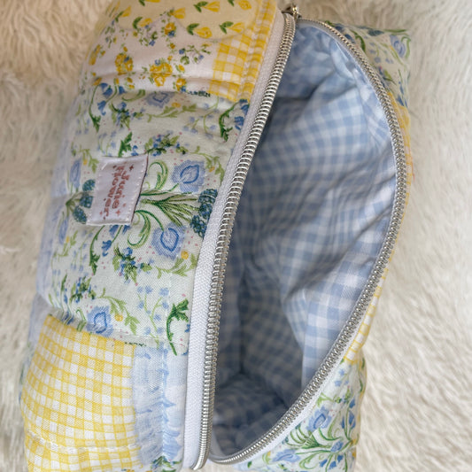 Large Makeup Bag | Patchwork Spring