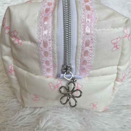 Large Makeup Bag | Coquette Bows