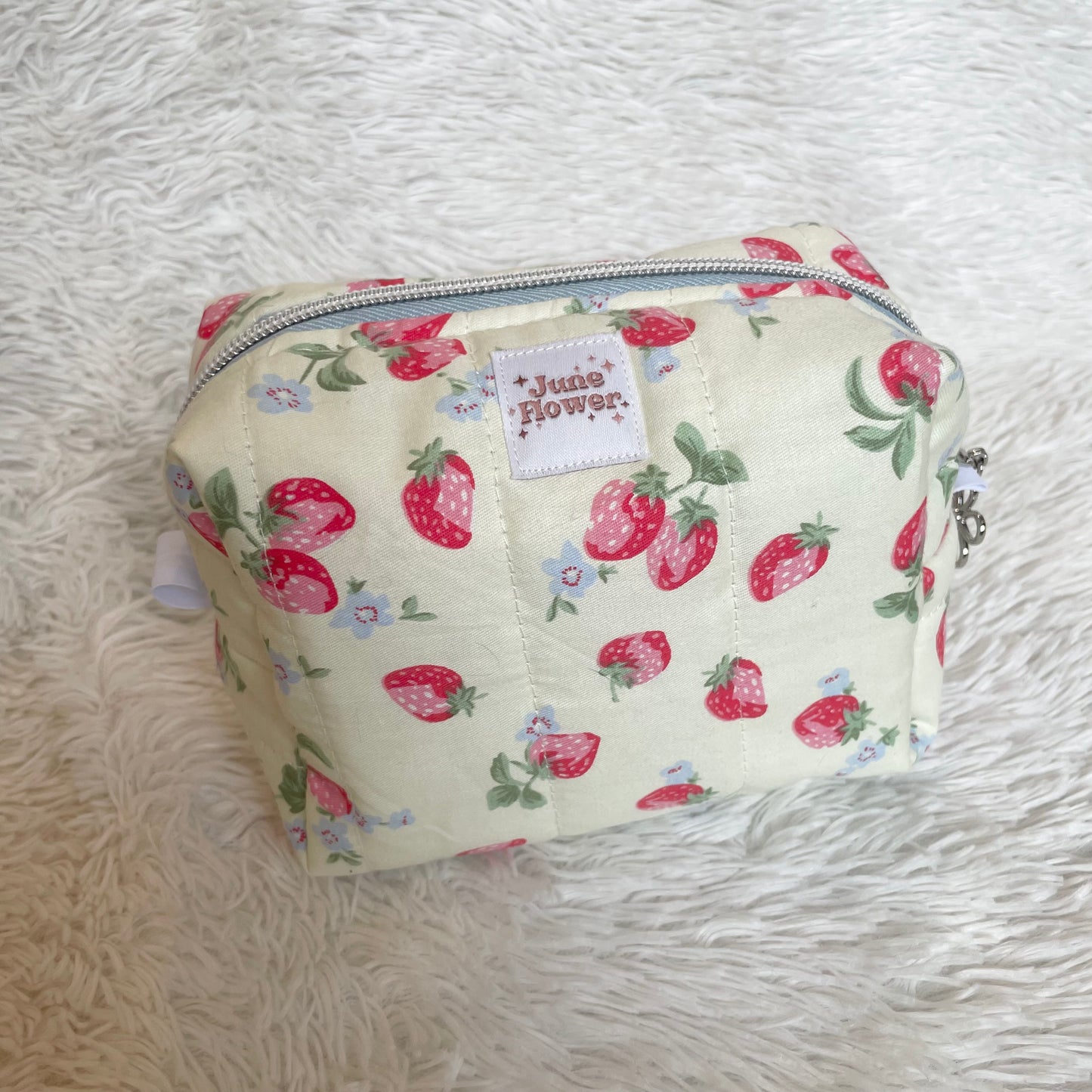 Small Makeup Bag | Strawberries and Cream