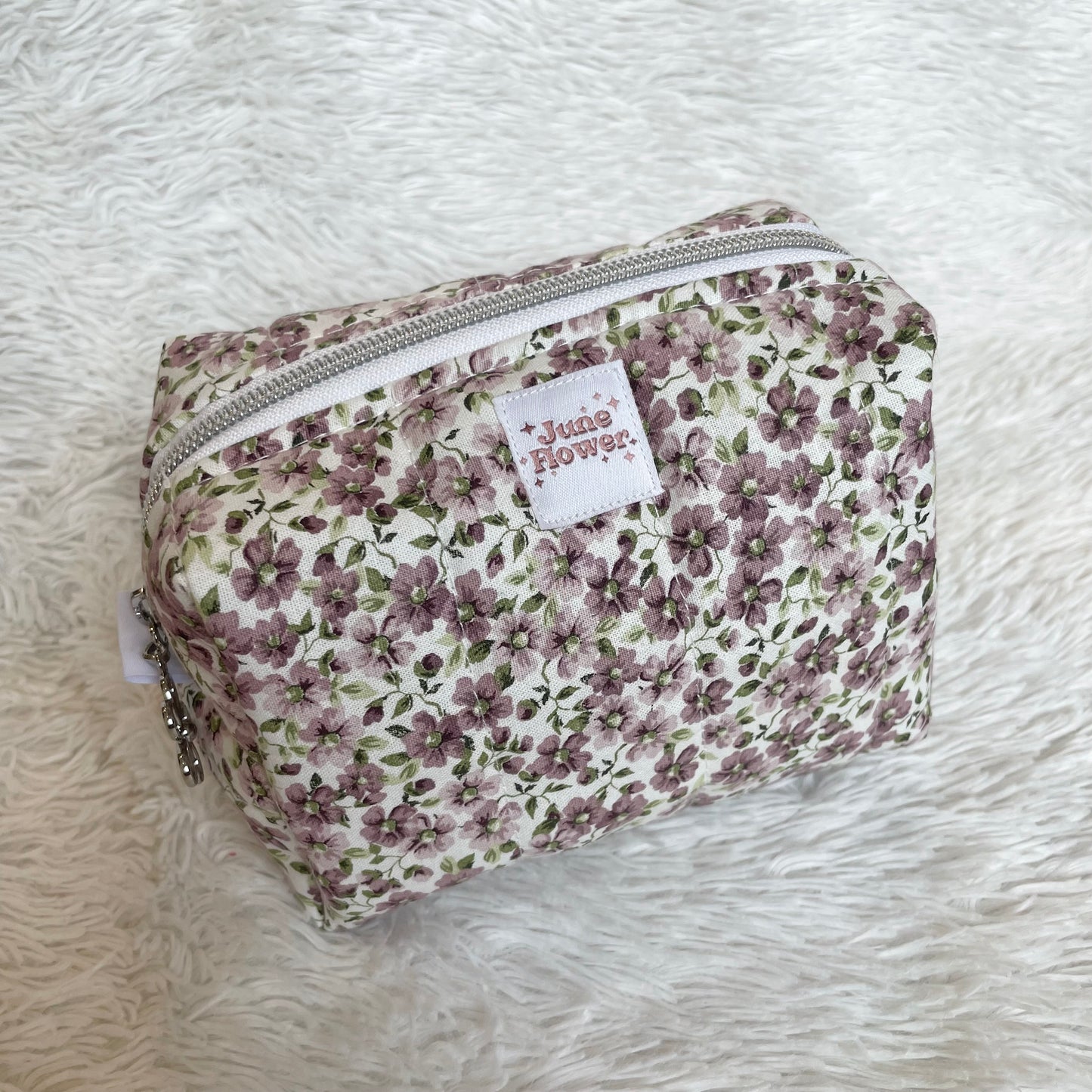 Small Makeup Bag | Purple Ditsy Floral