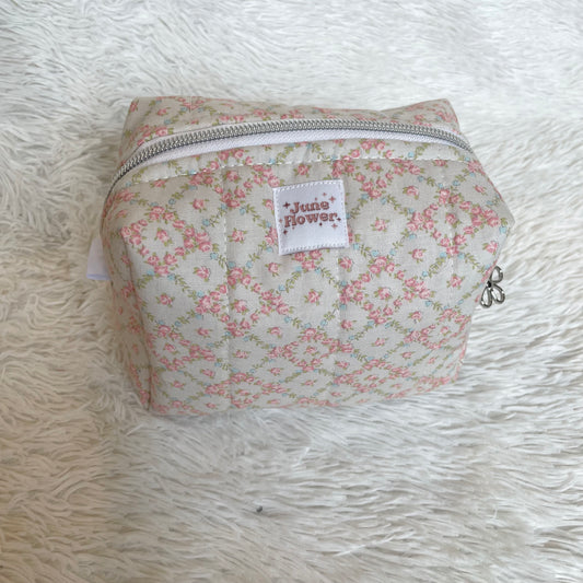 Small Makeup Bag | Blush Trellis Garden