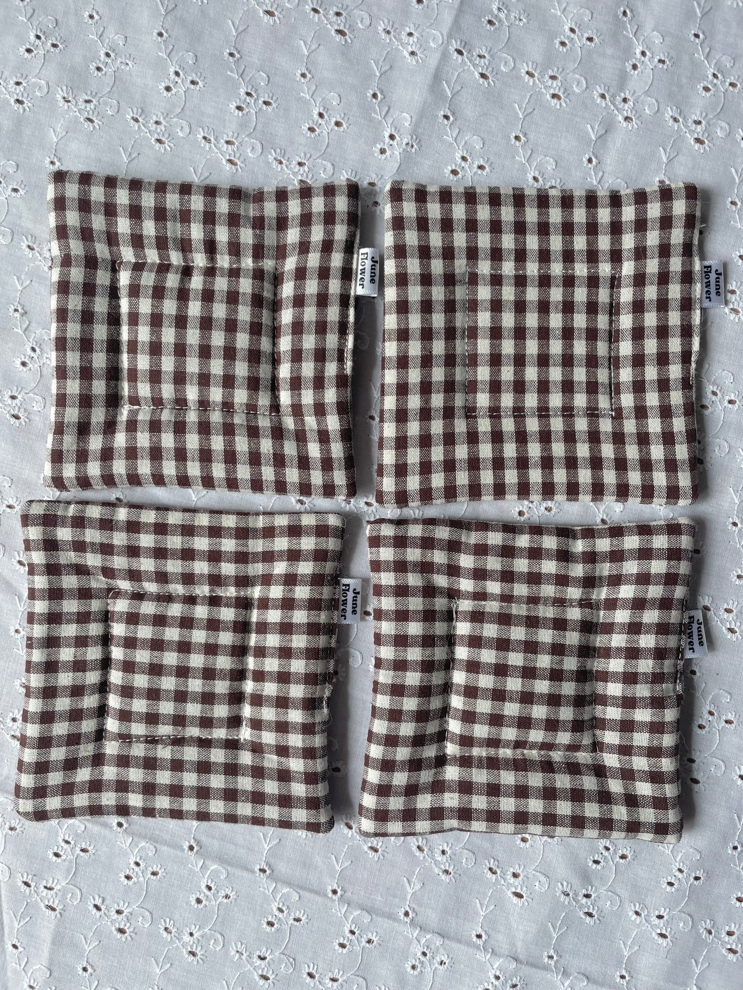 Coaster | Espresso Gingham
