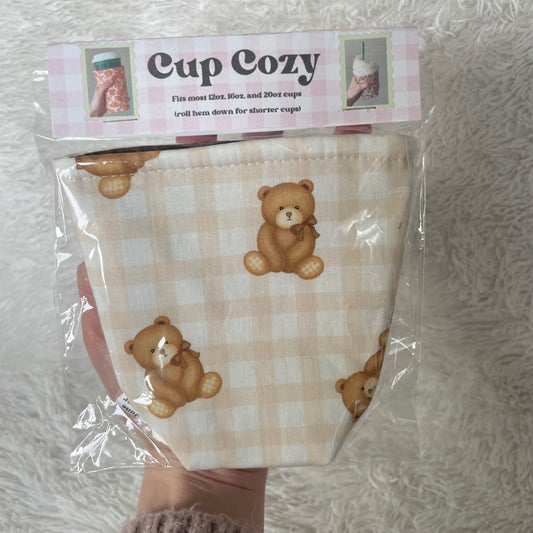 Cup Cozy | Honey Bear Gingham