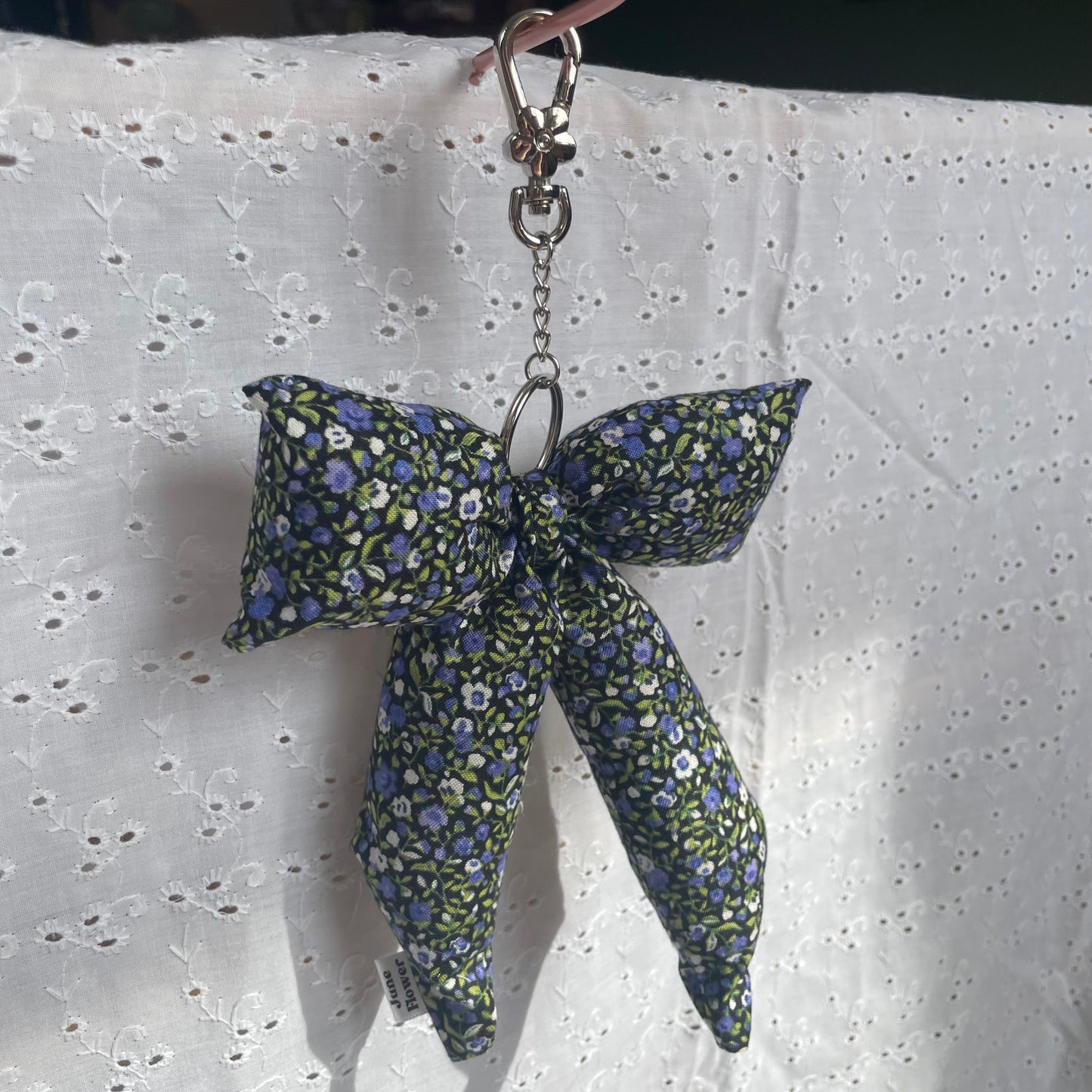 Bow Bag Charm | Midnight Floral