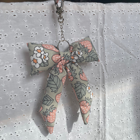 Bow Bag Charm | Strawberry Sage