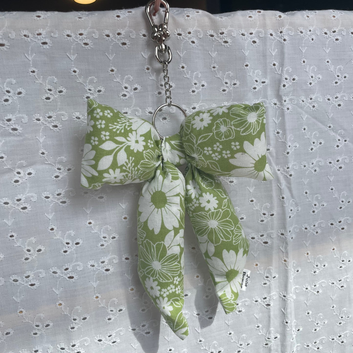 Bow Bag Charm | Green Retro