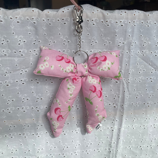 Bow Bag Charm | Cherry Blossom