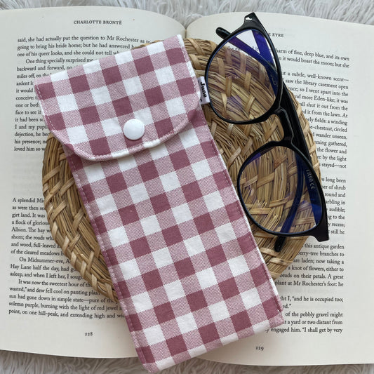 Glasses Sleeve | Berry Gingham