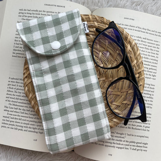 Glasses Sleeve | Sage Gingham