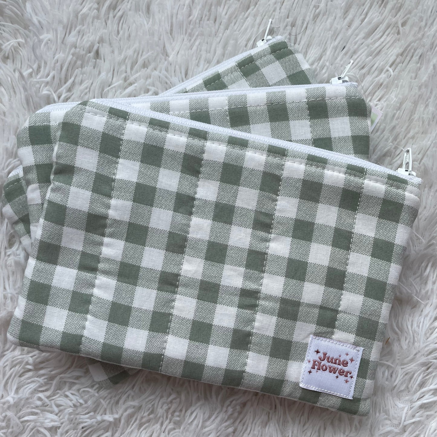 Wallet Pouch | Sage Gingham