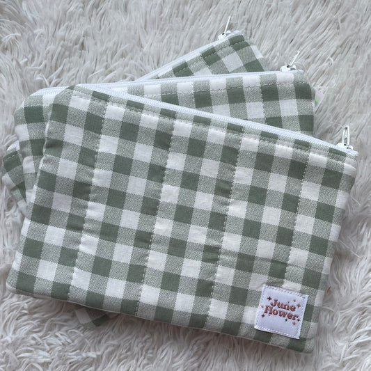 Wallet Pouch | Sage Gingham