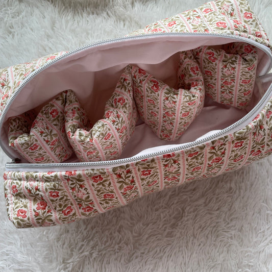 Hair Tool Dyson Compatible Bag | Cottage Rose Stripes