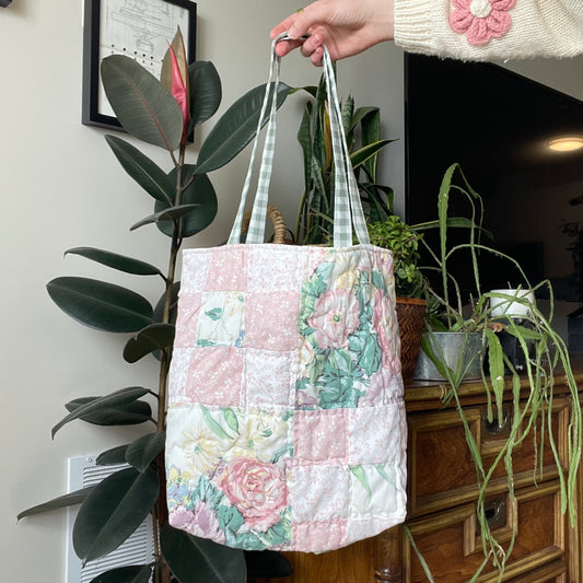 Quilted Tote | Vintage Laura Ashley