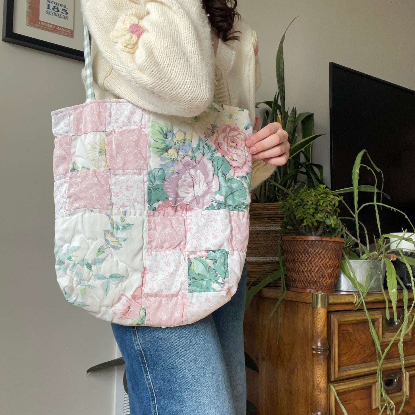 Quilted Tote | Vintage Laura Ashley