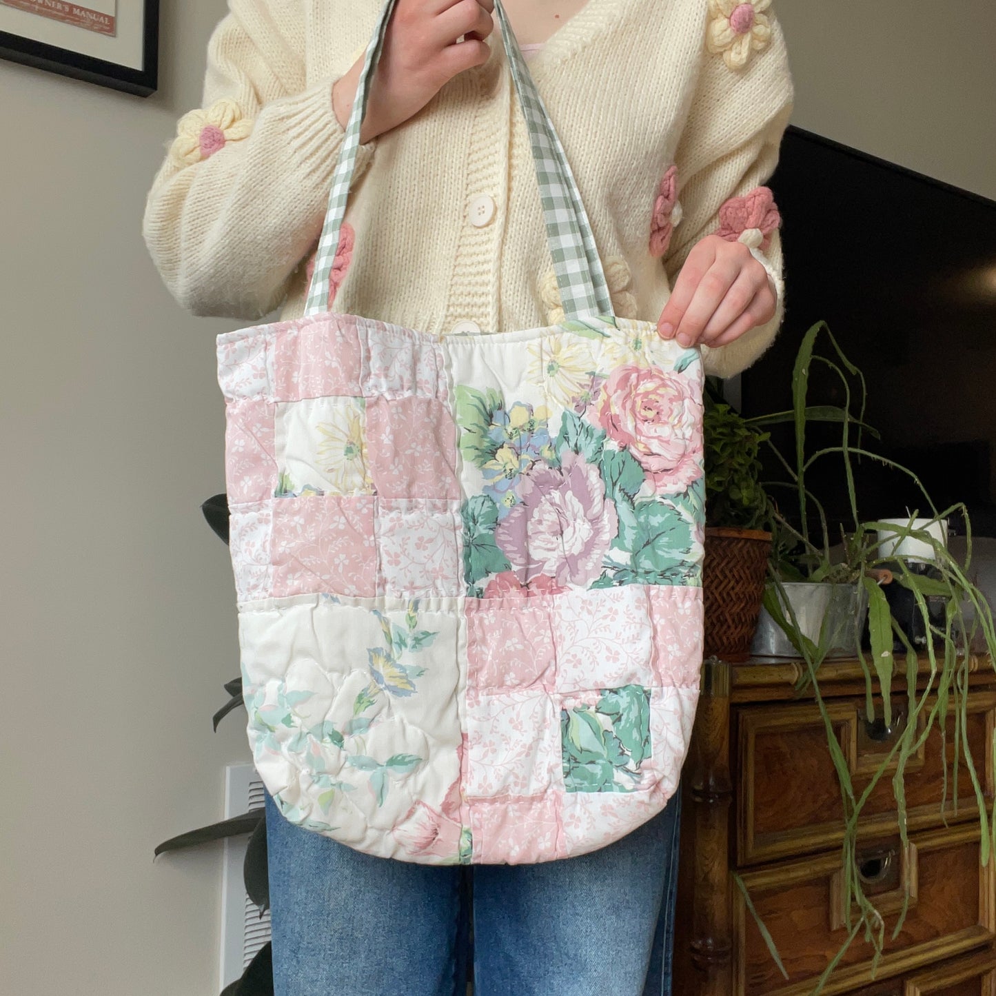 Quilted Tote | Vintage Laura Ashley