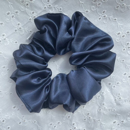 Regular Satin Scrunchie | Midnight Blue