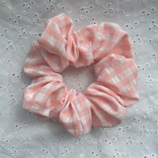Regular Cotton Scrunchie | Pink Gingham