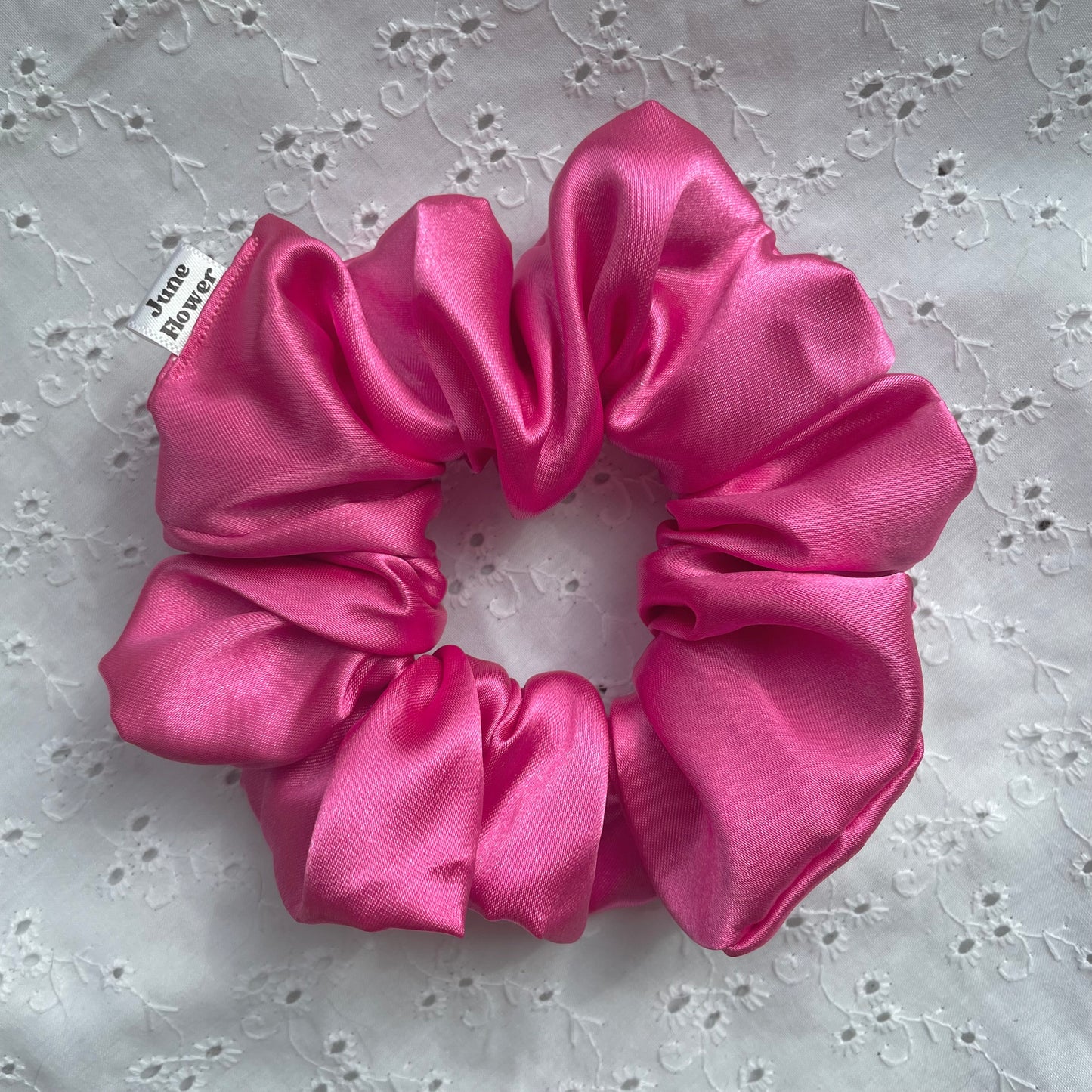 Regular Satin Scrunchie | Hot Pink