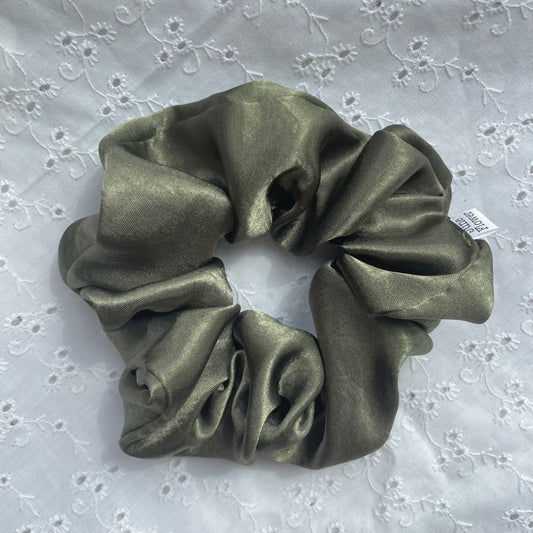 Regular Satin Scrunchie | Olive