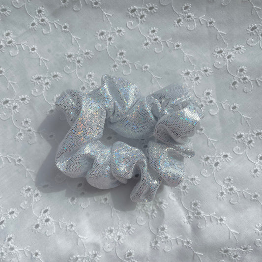 Mini Satin Scrunchie | Diamond Dust