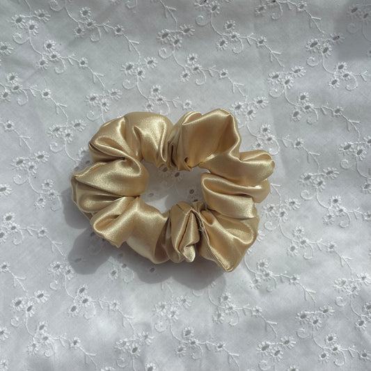 Mini Satin Scrunchie | Light Gold