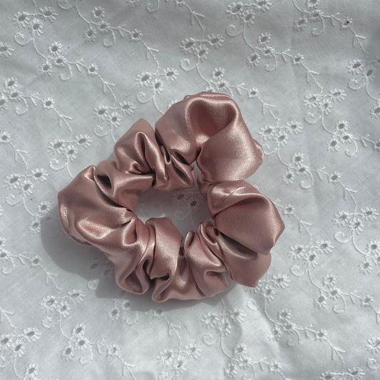 Mini Satin Scrunchie | Tea Rose