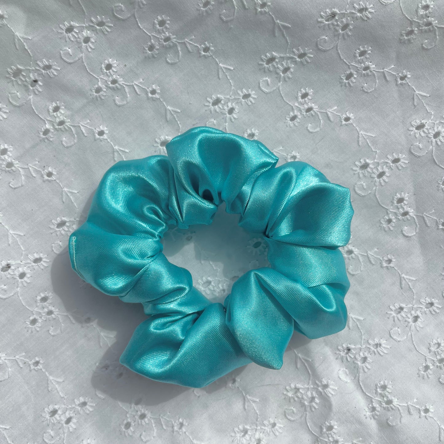 Mini Satin Scrunchie | Turquiose