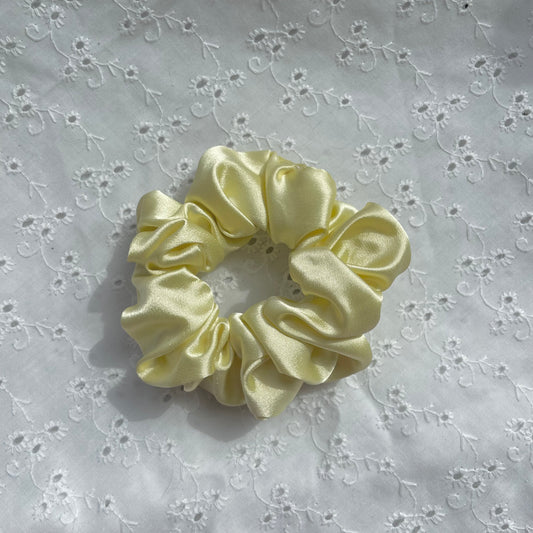 Mini Satin Scrunchie | Butter Yellow