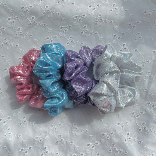 Mini Satin Scrunchie | Diamond Dust