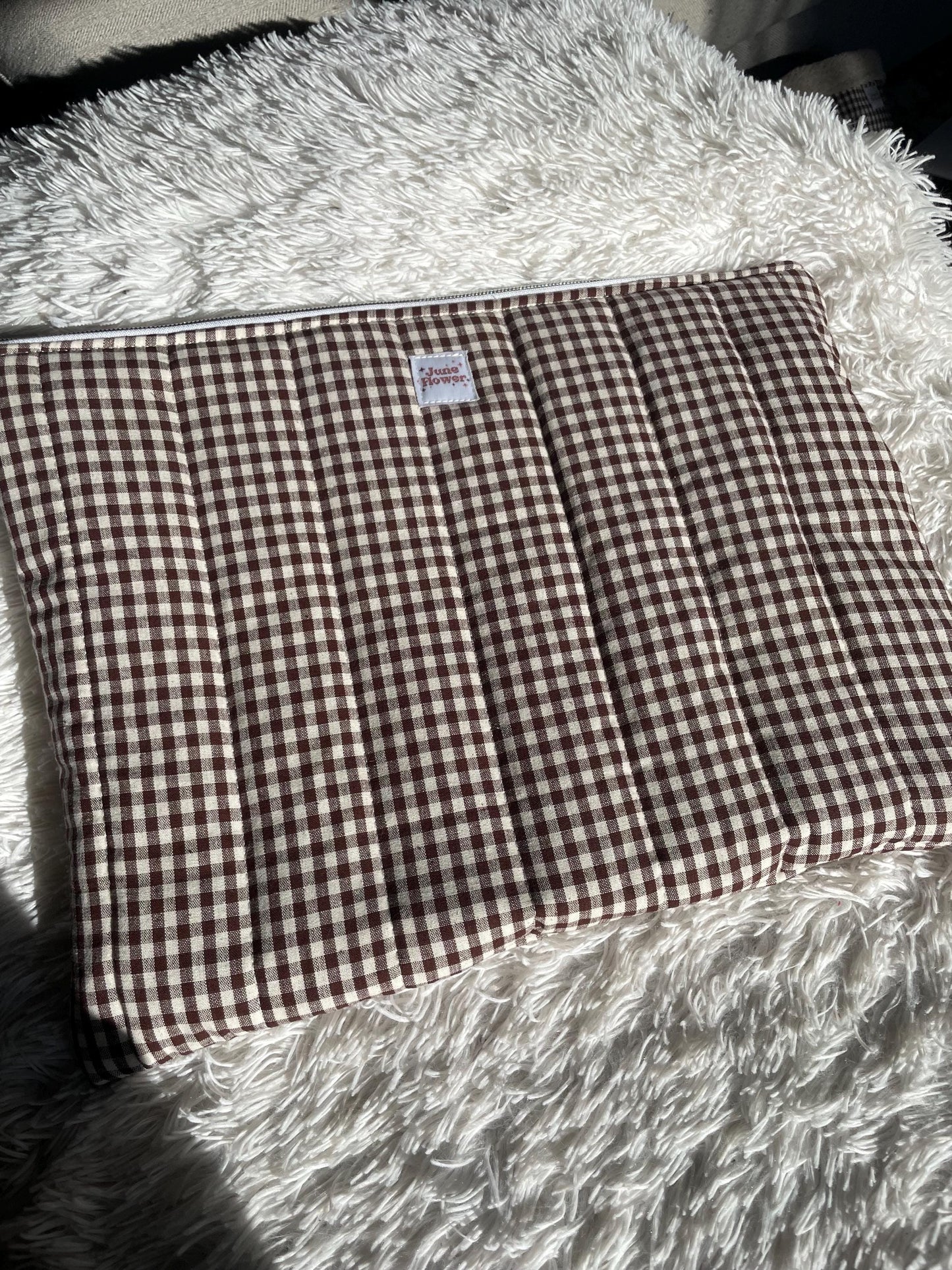 Laptop Sleeve | Espresso Gingham