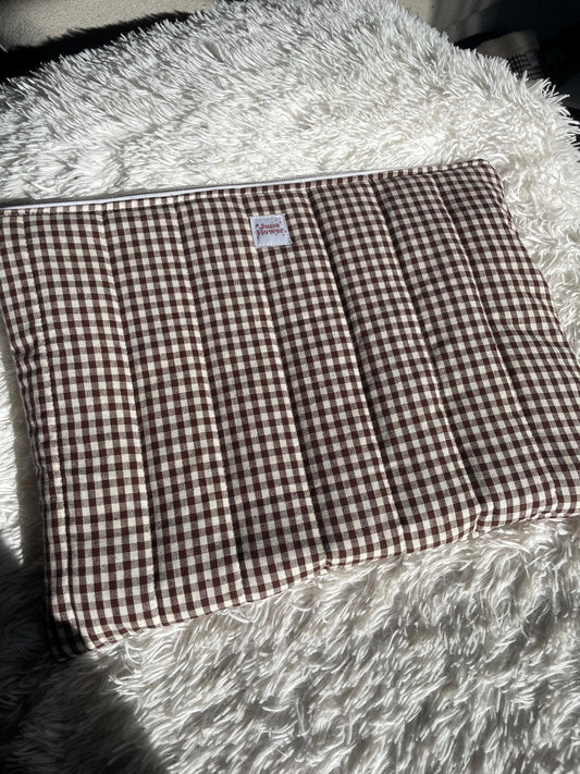 Laptop Sleeve | Espresso Gingham
